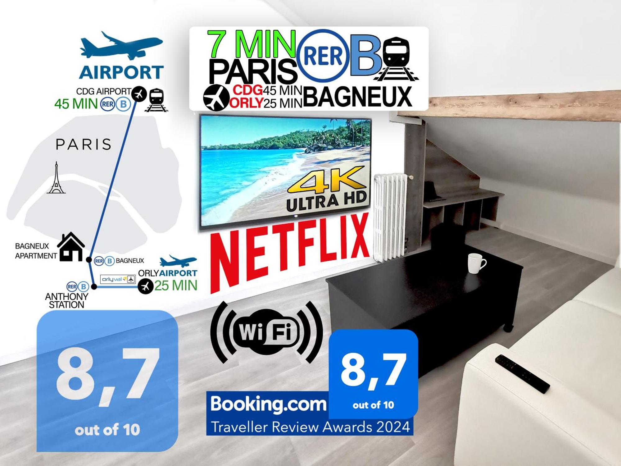 Bagneux Paris Confort Netflix Rer B Exteriér fotografie